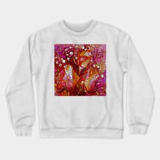 Rosebuds and Baby&#39;s Breath Abstracted Crewneck Sweatshirt